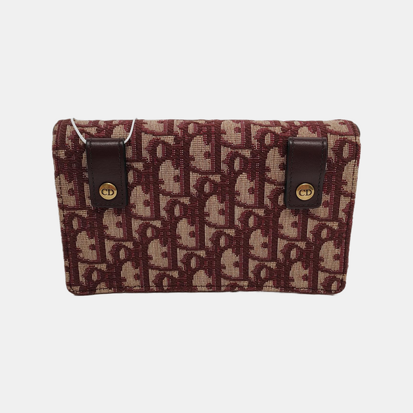 Authenticated pre-owned Saddle Oblique Canvas Red - Belt Bag at Looply