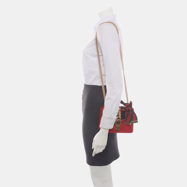 Authenticated pre-owned Sylvie Small Calfskin Red - Shoulder Bag at Looply