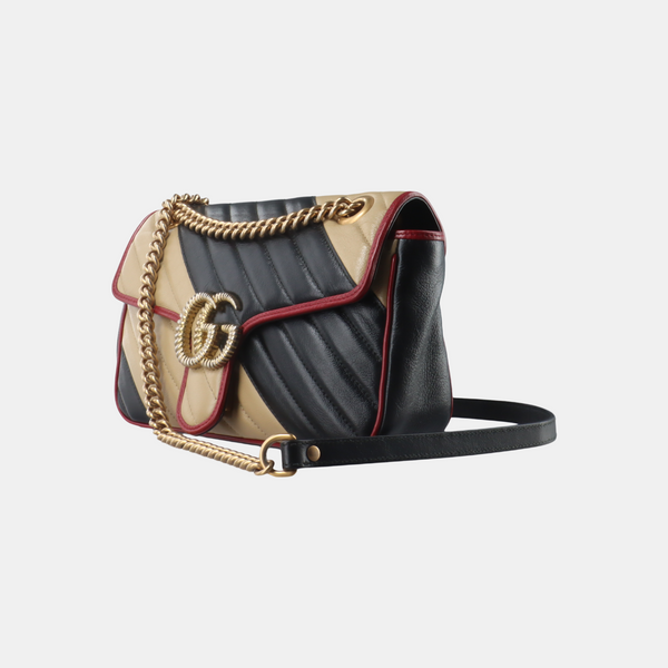 Authenticated pre-owned GG Marmont Medium Calfskin Multicolor - Shoulder Bag at Looply