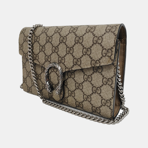 Authenticated pre-owned Dionysus Monogram Coated Canvas Beige - Shoulder Bag at Looply