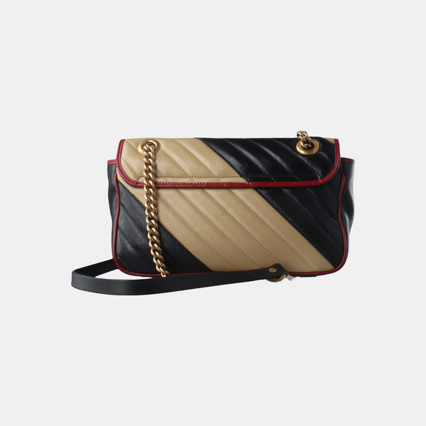 Authenticated pre-owned GG Marmont Medium Calfskin Multicolor - Shoulder Bag at Looply