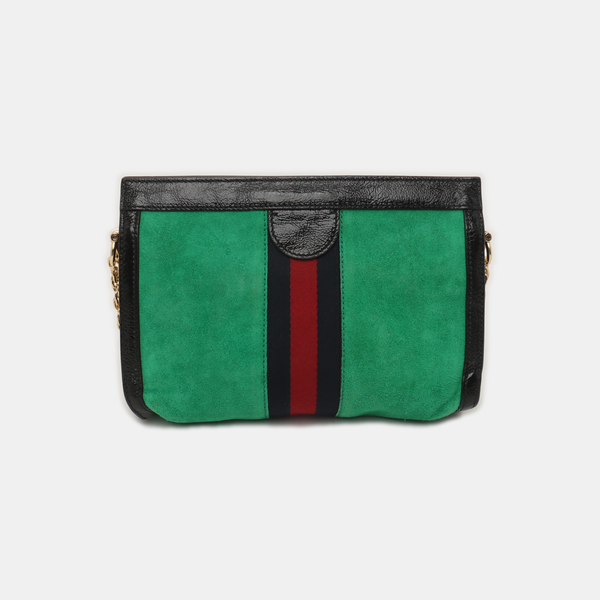Authenticated pre-owned Ophidia Small Suede Green - Handbags at Looply