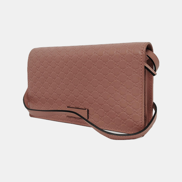 Authenticated pre-owned Microguccissima Monogram Calfskin Pink - Shoulder Bag at Looply