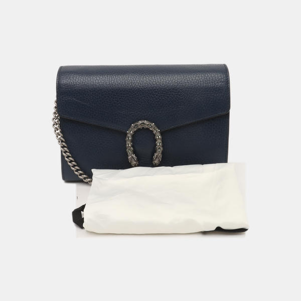Authenticated pre-owned Dionysus Super Mini Calfskin Blue - Shoulder Bag at Looply