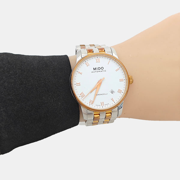Baroncelli 38mm White Automatic Watch