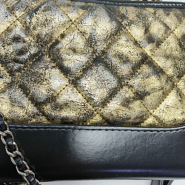 Authenticated pre-owned GABRIELLE Small Quilted Lambskin Gold - Shoulder Bag at Looply