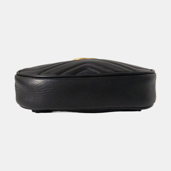 Authenticated pre-owned GG Marmont Calfskin Black - Belt Bag at Looply