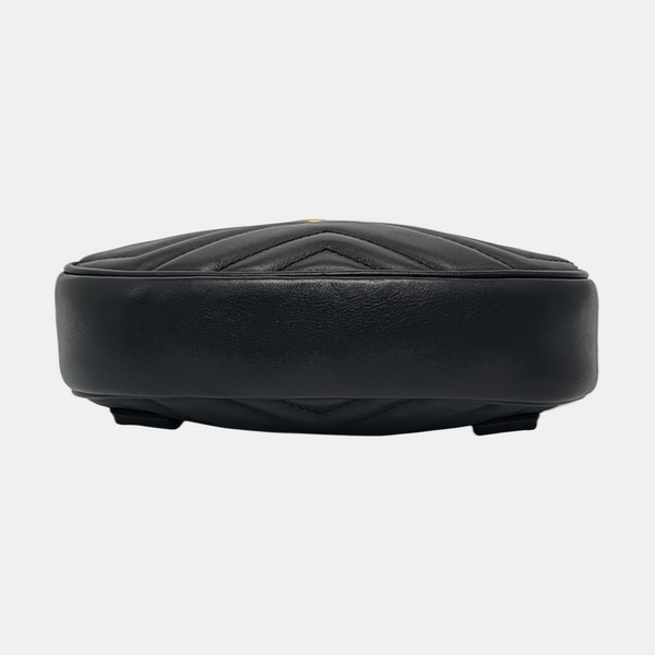Authenticated pre-owned GG Marmont Calfskin Black - Belt Bag at Looply
