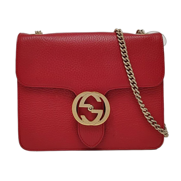 Interlocking G Small Calfskin Red - Image 1