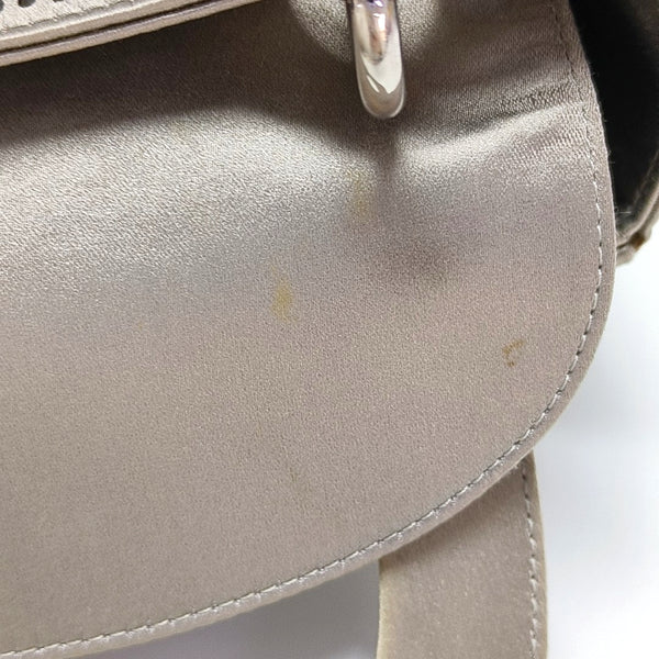 Authenticated pre-owned Lady Dior Mini Silk Satin Gray - Shoulder Bag at Looply