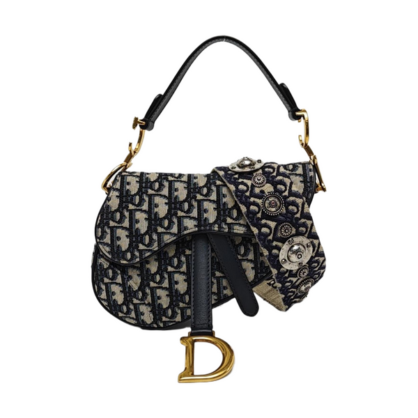 Saddle Mini Monogram Canvas Blue - Image 1