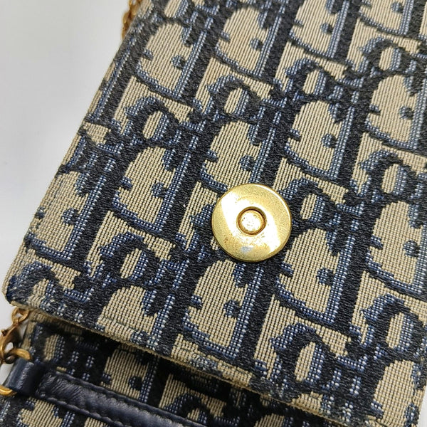 Authenticated pre-owned Saddle Monogram Canvas Blue - Shoulder Bag at Looply
