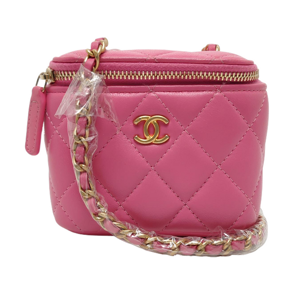 VANITY CASE Quilted Lambskin Pink - Image 1