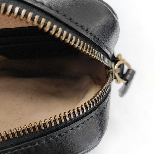 Authenticated pre-owned GG Marmont Mini Calfskin Black - Crossbody Bag at Looply