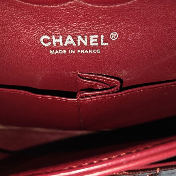 Authenticated pre-owned Classic Flap Medium Quilted Patent Leather Brown - Shoulder Bag at Looply