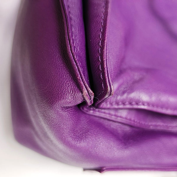 Authenticated pre-owned Flamenco Lambskin Purple - Crossbody Bag at Looply