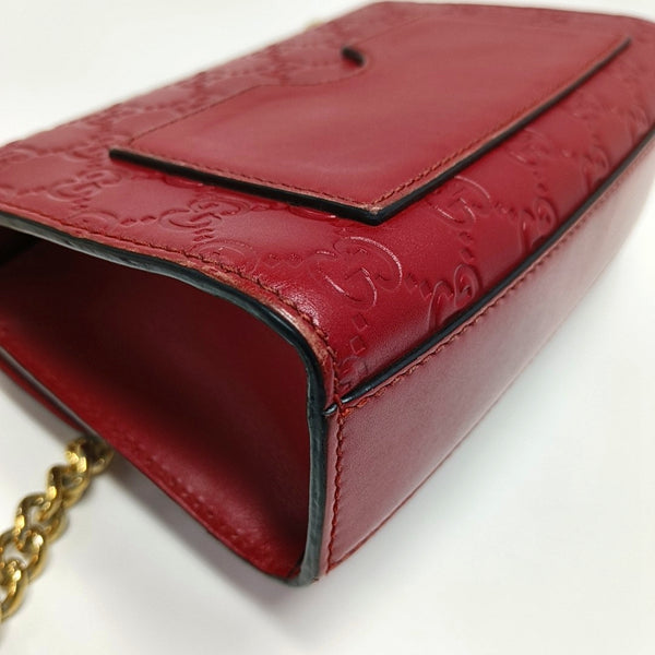 Authenticated pre-owned Padlock Small Monogram Calfskin Red - Shoulder Bag at Looply