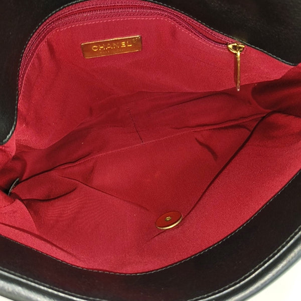 CHANEL 19 Large Quilted Lambskin Black