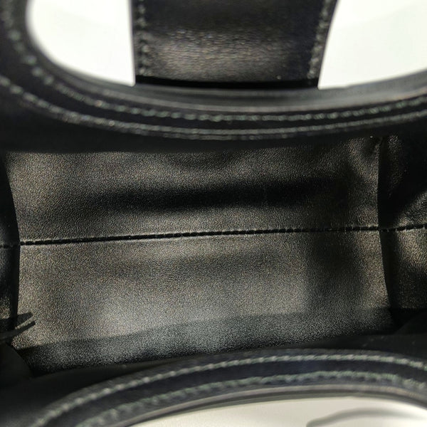 Jolie Top Handle Mini Cannage Lambskin Black