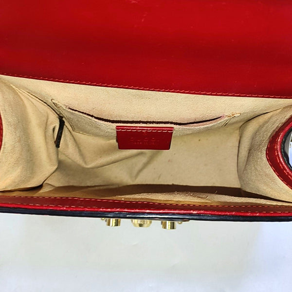 Authenticated pre-owned Padlock Small Monogram Calfskin Red - Crossbody Bag at Looply