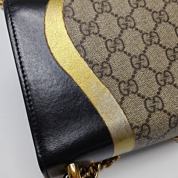 Authenticated pre-owned Padlock Small Monogram Coated Canvas Beige - Shoulder Bag at Looply
