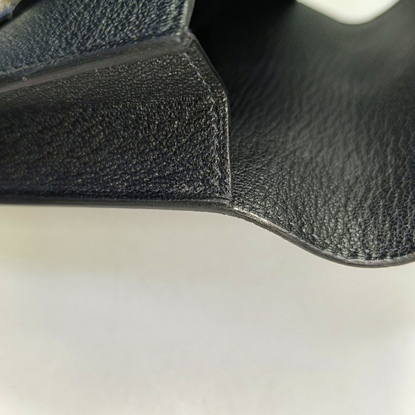 Authenticated pre-owned Roulis Slim Chèvre Mysore Black Wallet - Wallet at Looply