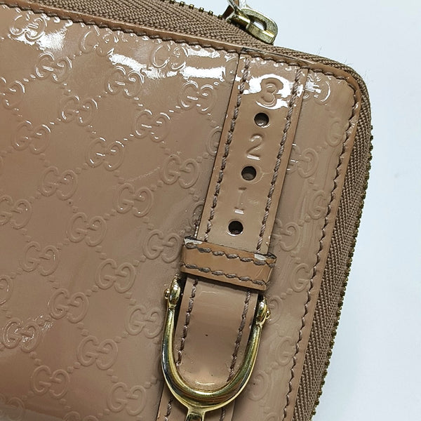 Authenticated pre-owned Microguccissima Monogram Patent Leather Pink Wallet - Wallet at Looply