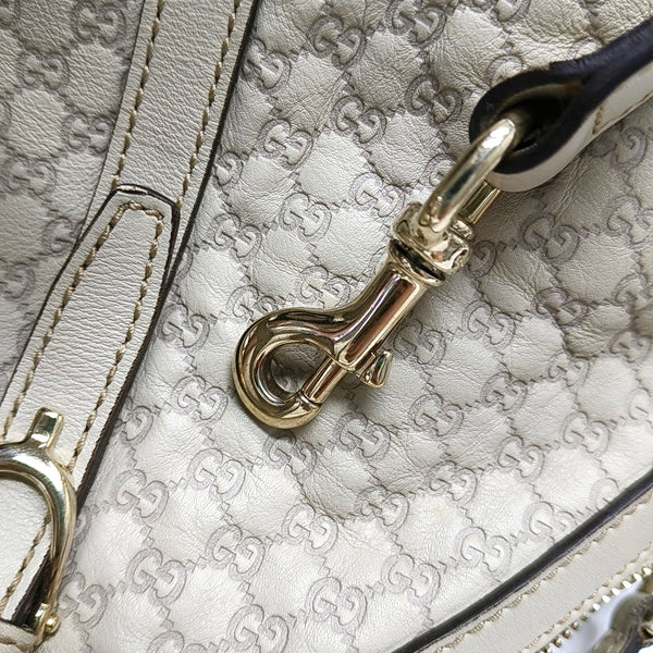 Authenticated pre-owned Microguccissima Calfskin White - Shoulder Bag at Looply