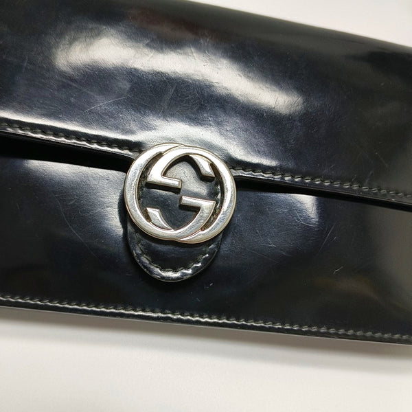 Authenticated pre-owned Interlocking G Calfskin Black - Shoulder Bag at Looply