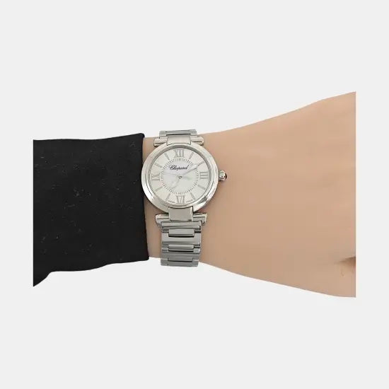 PREMIERE Reloj de cuarzo de acero inoxidable negro de 20 mm
