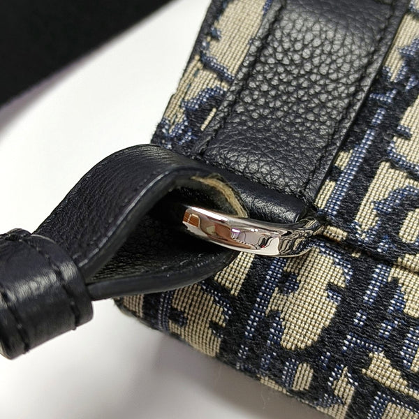 Authenticated pre-owned Saddle Oblique Canvas Blue - Shoulder Bag at Looply