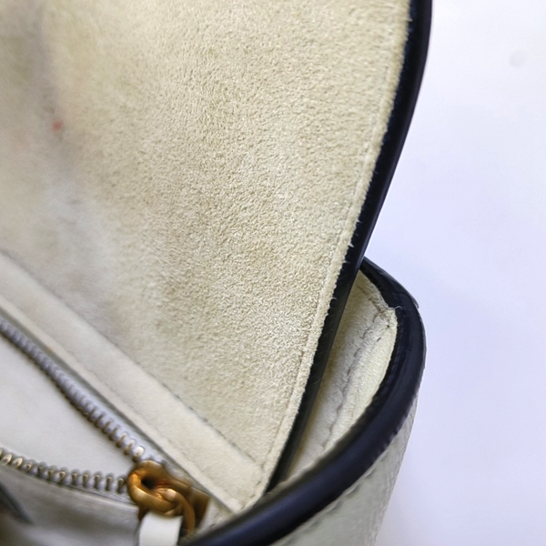 Authenticated pre-owned Lady Dior Mini Lambskin White - Crossbody Bag at Looply