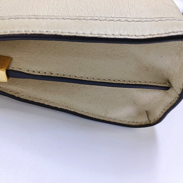 Authenticated pre-owned Ophidia Small Calfskin White - Shoulder Bag at Looply