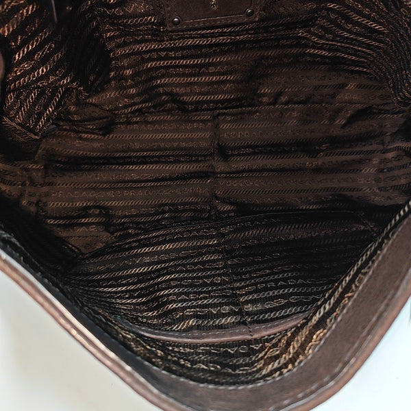 Calfskin Shoulder Bag Brown