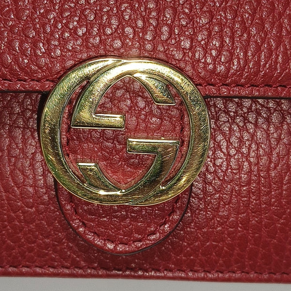 Authenticated pre-owned Interlocking G Calfskin Red - Shoulder Bag at Looply