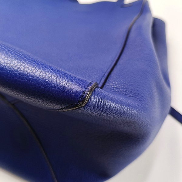 Authenticated pre-owned Cabas Phantom Small Calfskin Blue - Top Handle Bag at Looply