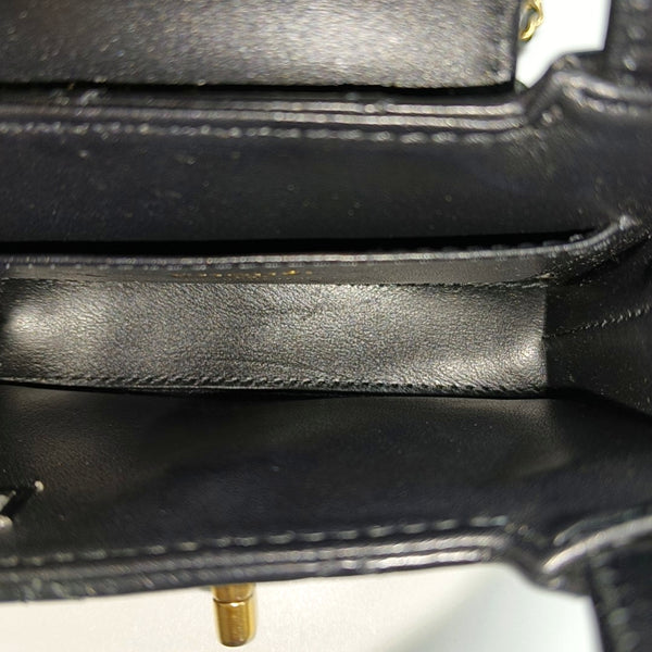 Authenticated pre-owned Kelly Super Mini Quilted Calfskin Black - Shoulder Bag at Looply