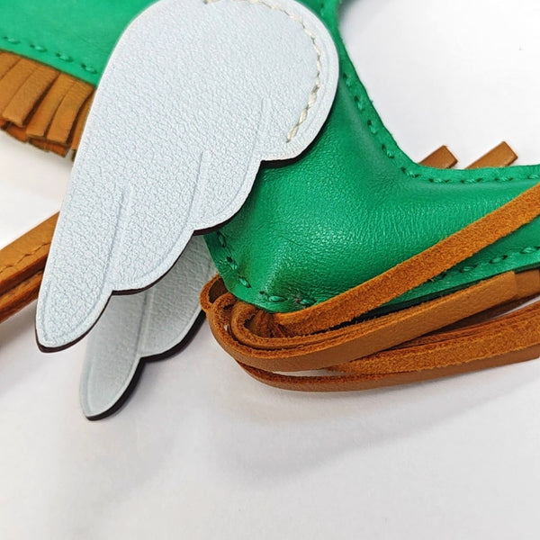 Authenticated pre-owned Leather Green Bag Charm - Bag Charm at Looply
