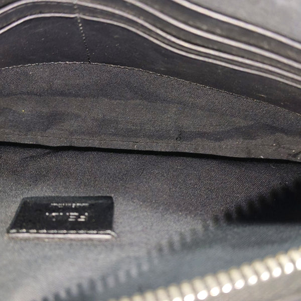 Calfskin Top Handle Bag Medium Black