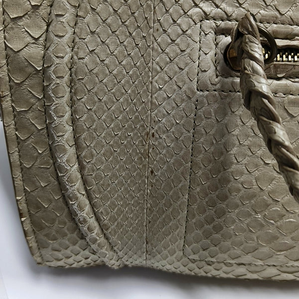 Authenticated pre-owned Phantom Medium Python Beige - Top Handle Bag at Looply