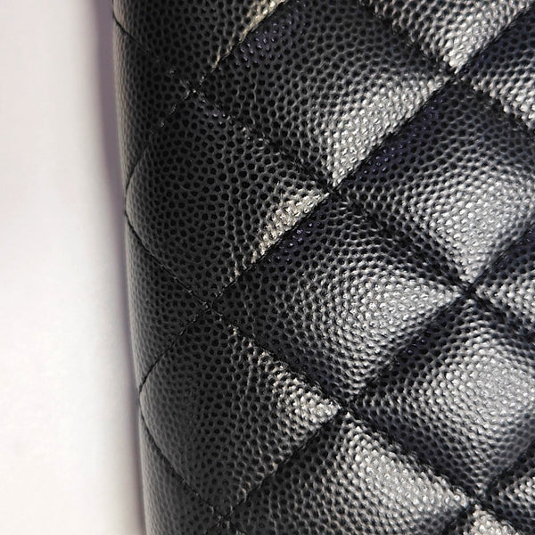 Authenticated pre-owned Boy Chanel Quilted Grained Calfskin Black Wallet - Wallet at Looply