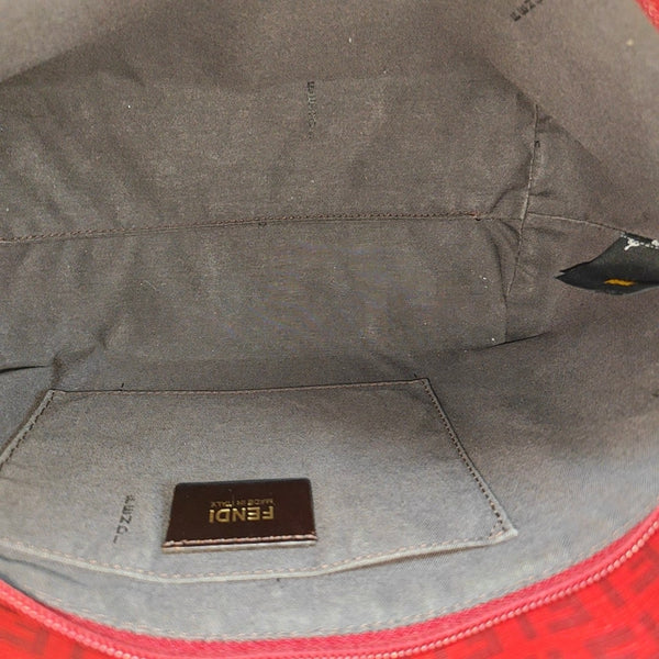 Coated Canvas Tote Bag Red