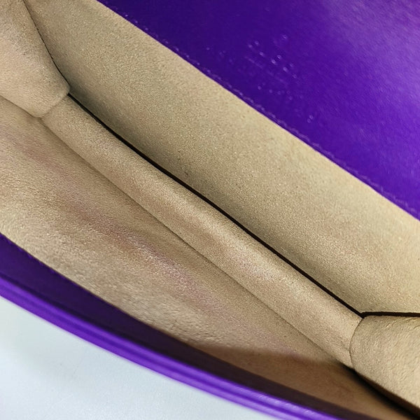 Authenticated pre-owned GG Marmont Calfskin Purple - Crossbody Bag at Looply