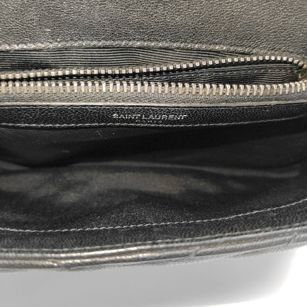 COLLEGE Medium Chevron Lambskin Black