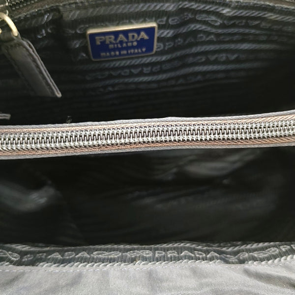 Nylon Top Handle Bag Black