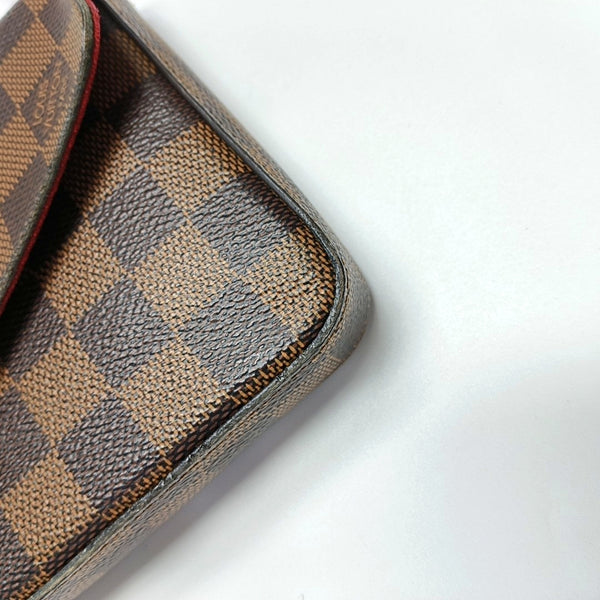 Authenticated pre-owned Félicie Damier Ebene Coated Canvas Brown - Shoulder Bag at Looply