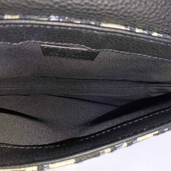 Authenticated pre-owned Saddle Large Oblique Canvas Gray - Crossbody Bag at Looply