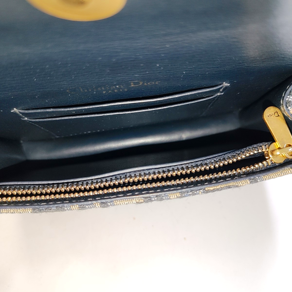 Authenticated pre-owned Saddle Oblique Canvas Blue - Belt Bag at Looply