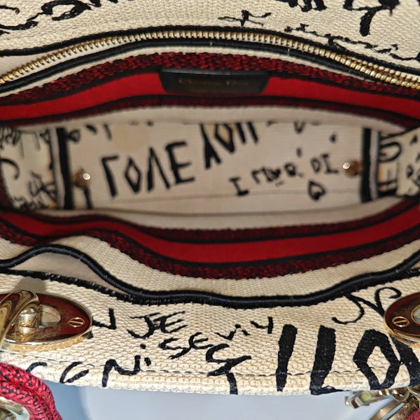 Lady Dior Medium Canvas White