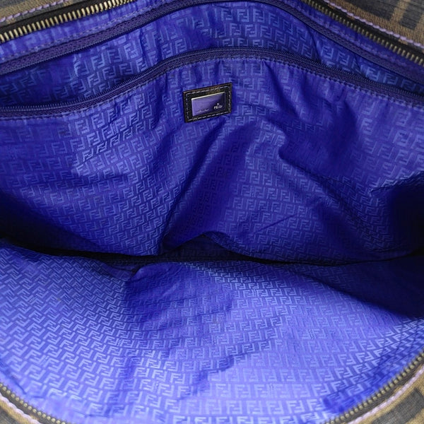 Bolso tote de lona revestida marrón